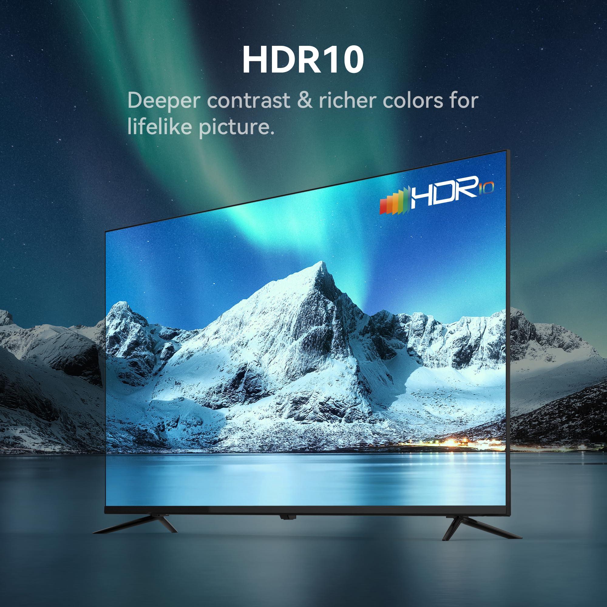 Horion Horion 65-inch Smart TV (65P6D,2025) - 4K UHD LED TV P6D Series with WebOS 22, Ultra Slim Television with Mega Contrast, HDR10, MEMC, Dolby Atmos - Streaming Live TV, Bluetooth, Hdmi, WiFi
