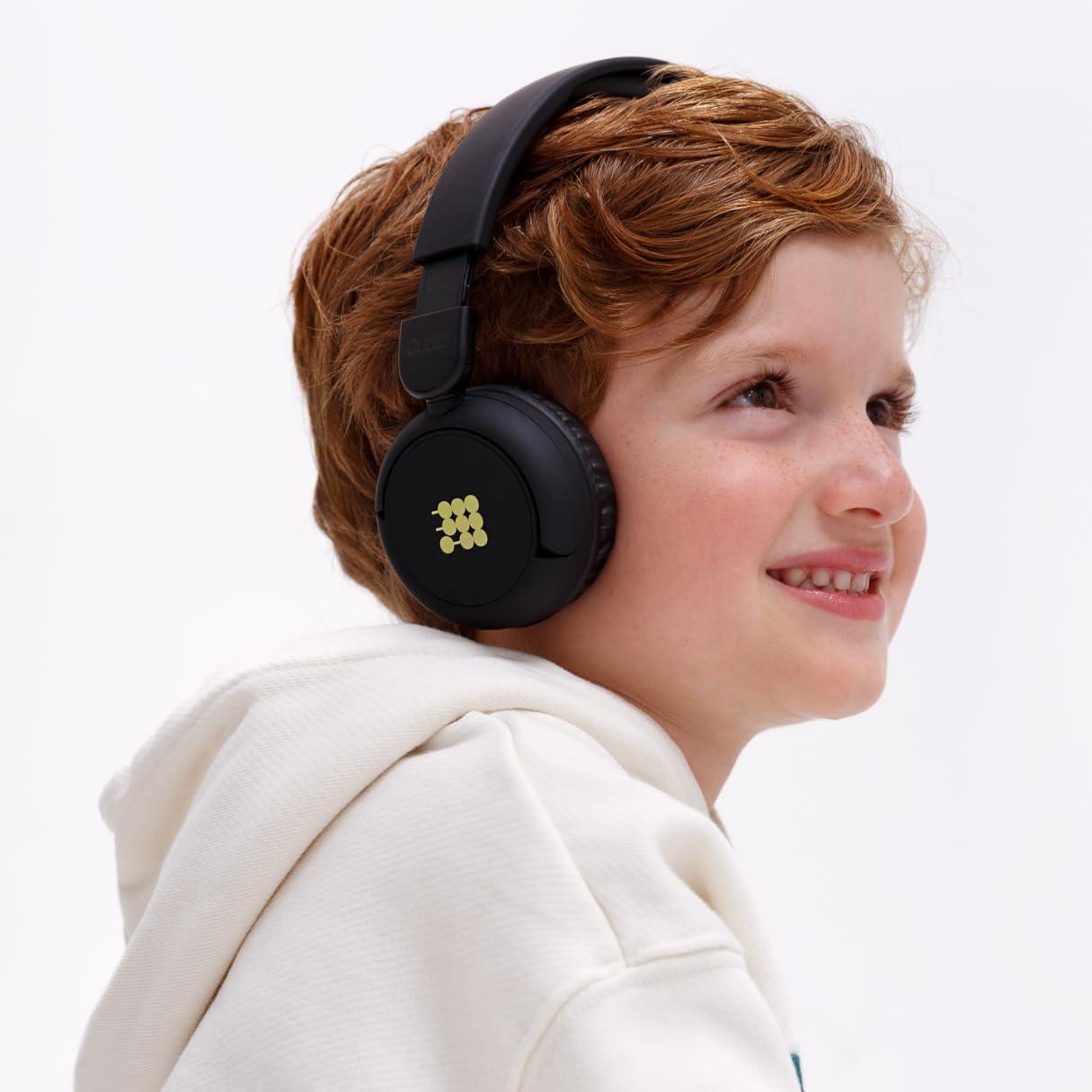 Cubitt Tracking Technologies Cubitt Bluetooth Headphones for Kids, Wireless, with Premium Sound Quality, Built in Microphone, 24 Hours Playtime, Study Mode/Volume Limited and AUX Cord for iPad, Tablet, Airplane, Phone, PC