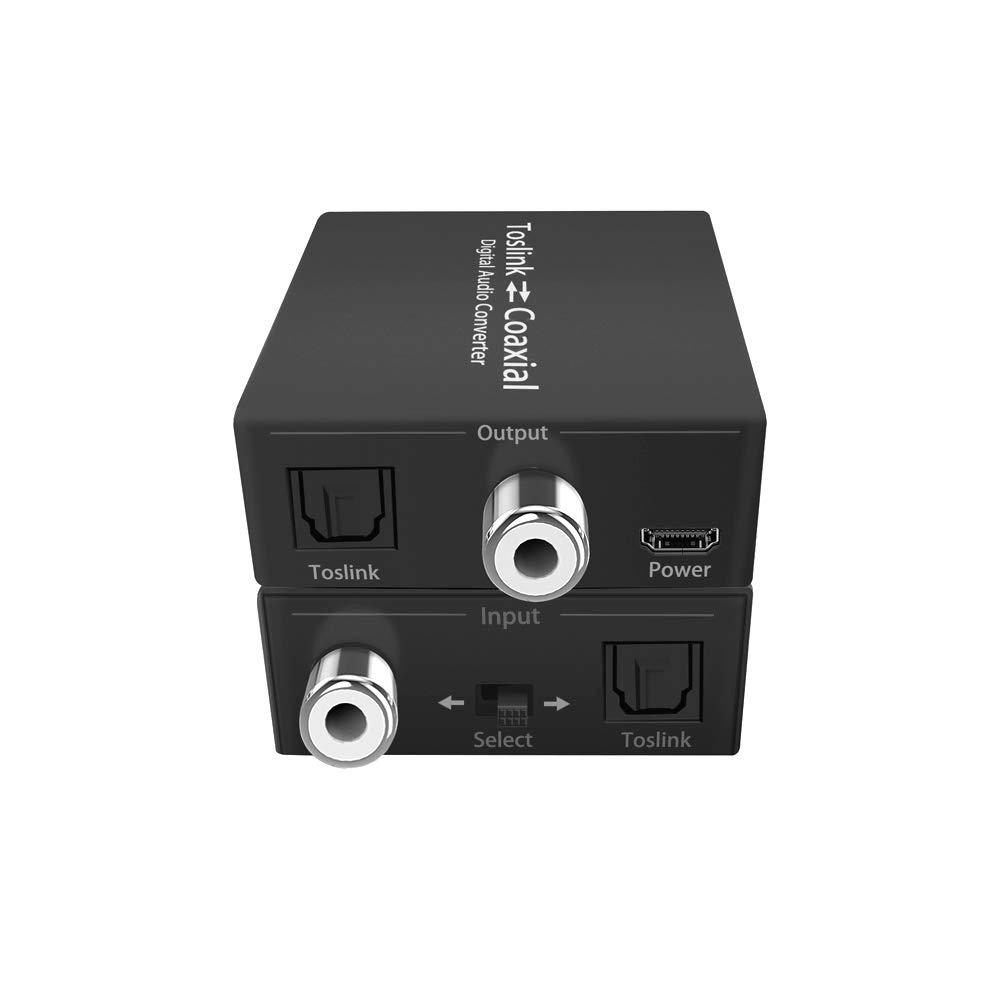 Laboen Bi-Directional Coax Digital Audio Adapter - Coax to Optical or Optical to Coaxial Converter