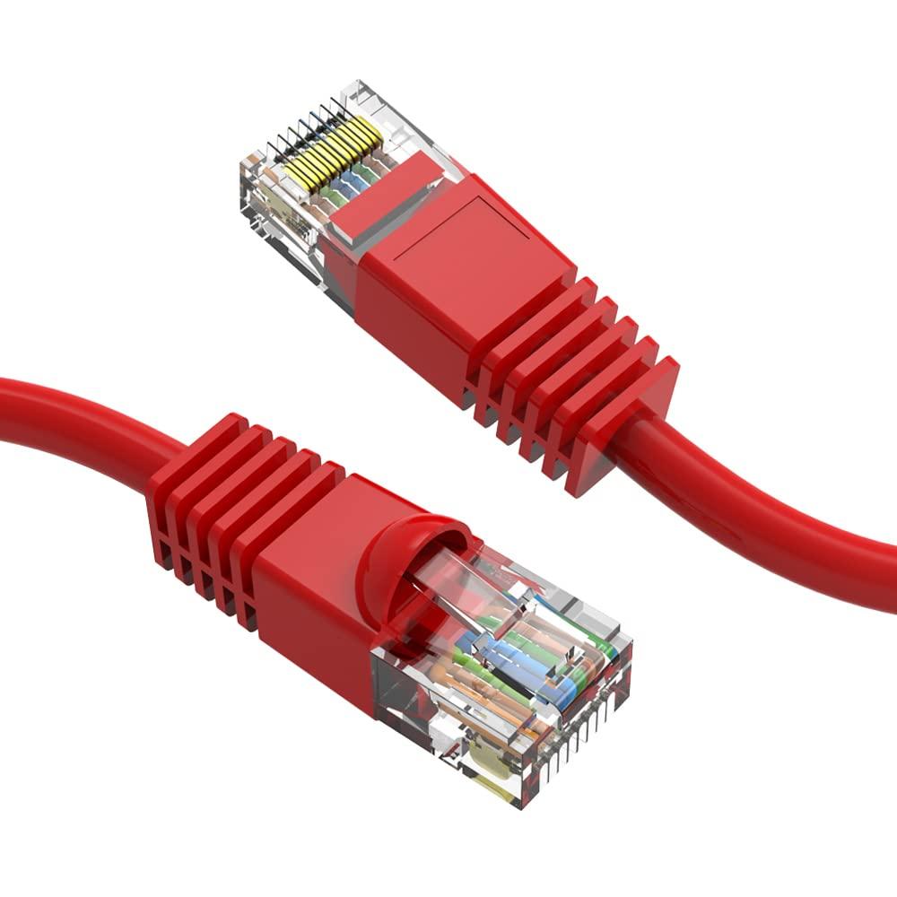 Cable Central LLC Cable Central LLC Cat 6 Ethernet Cable 75 Feet (1 Pack) High Speed Internet Patch Cord Cat 6 with RJ45 Connector - Red UTP Booted 75 Ft Computer Network Cable, Internet Cable, Cat 6 Cable