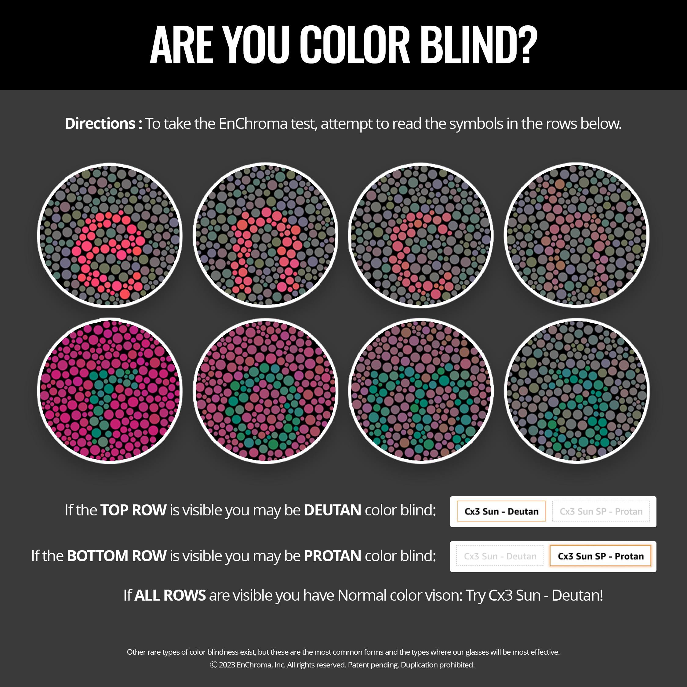 Enchroma Enchroma Color Blind Glasses - Ellis - Color Correcting & Enhancing Glasses Outdoor Use for Protan Color Blindness
