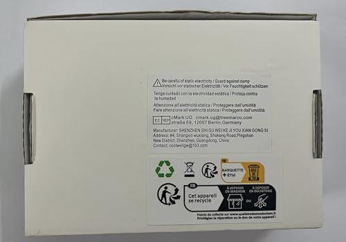 waveshare Coolwell 5 Inch USB Monitor Desktop Ambient Screen IPS Panel PC Case Secondary Screen 800480 Type-C Interface with Music Spectrum Analysis Function (Silver)