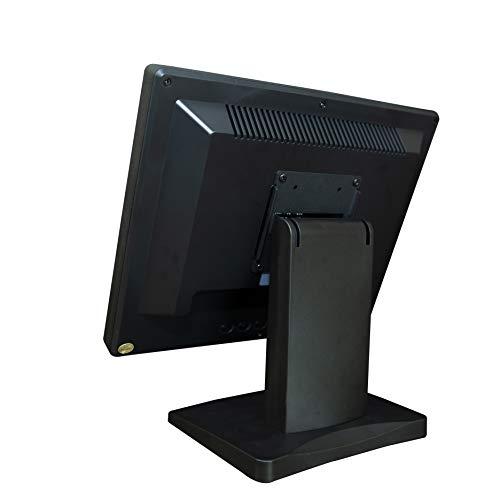 ANGEL POS 12-Inch Capacitive Multi-Touch POS TFT LED Touchscreen Monitor, True Flat Seamless Design with Adjustable POS Stand for Retail Restaurant, HDMI & VGA Inputs, High Resolution 1024 x 768