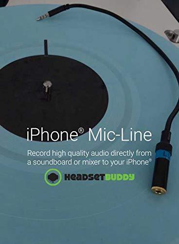 Headset Buddy Headset Buddy Line-Level Audio Adapter with Built in Attenuation for iPhone, Smartphones, Soundboards and Mixers (iPhone-Mic-Line)