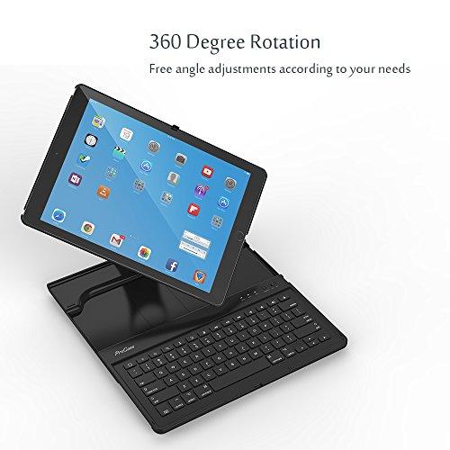 ProCase ProCase Keyboard Case for 1st & 2nd Generation iPad Pro 12.9 2017 2015, iPad Pro 12.9 Tablet Wireless Keyboard Case for iPad Pro 12.9\" (2nd & 1st Gen)- Black
