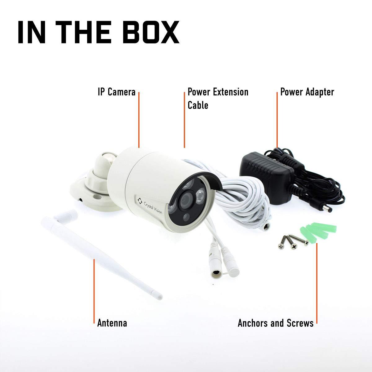 Crystal Vision Technology [New Upgrade] Crystal Vision CVT-20WB 3MP Wireless HD Camera Add-on/Replacement (Button Type) for CVT804A/CVT808A/CVT808N