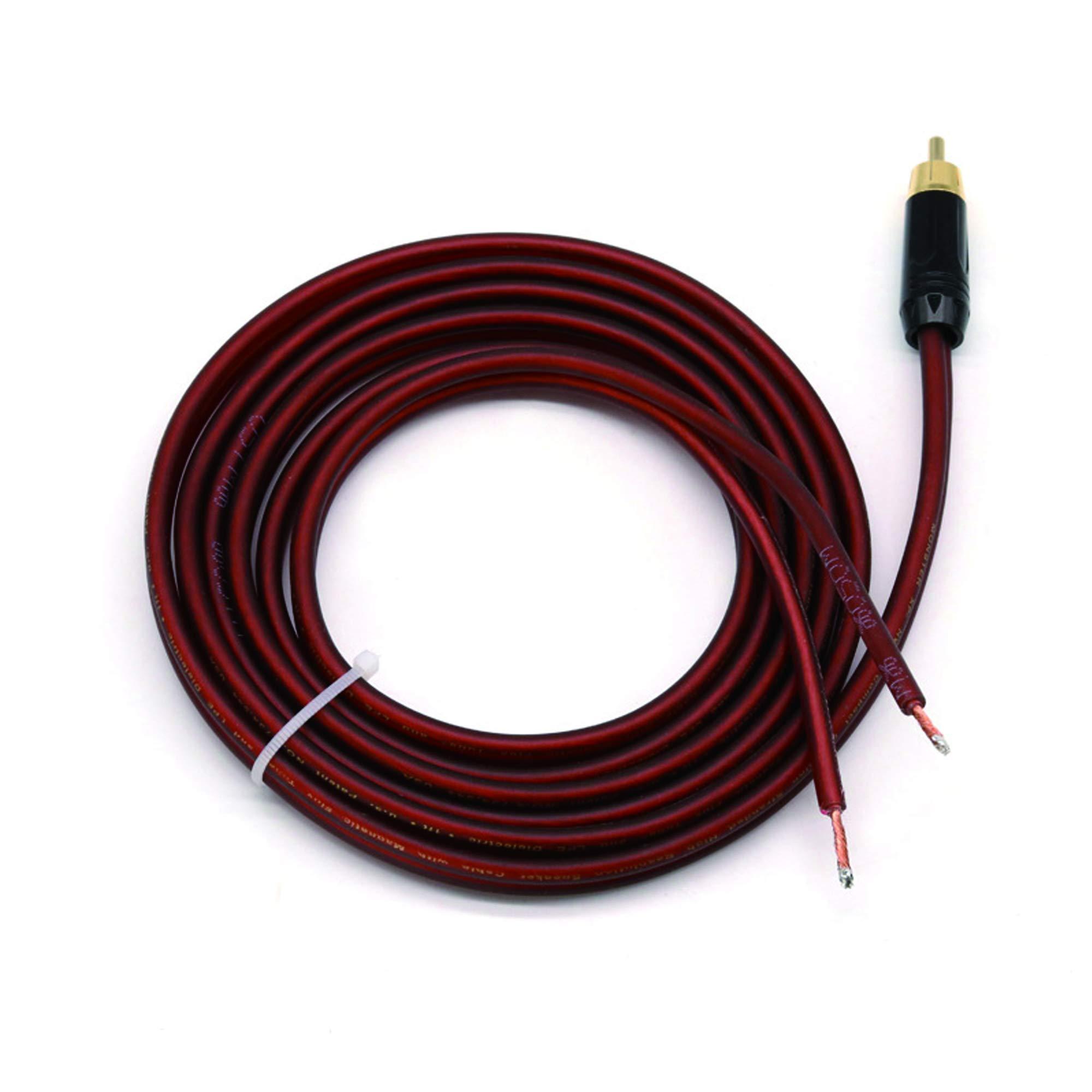 Mili Dianzi RCA Speaker Cable to Plug Adapter, Bare Wire to RCA, Audio Video Cable Repair