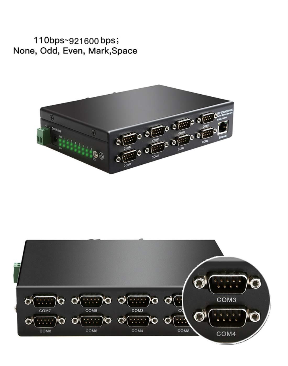 diewu diewu 8 Ports RS232 RS485 RS422 to Ethernet TCP/IP Converter Multiple Serial Device Server Switch Modbus Gateway