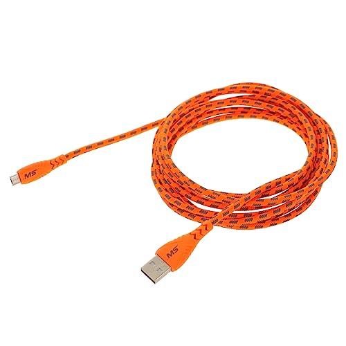 Mobile Spec Mobile Spec MB06714 10 Foot Micro to USB Hi-Visability Charge and Sync Cable - Orange