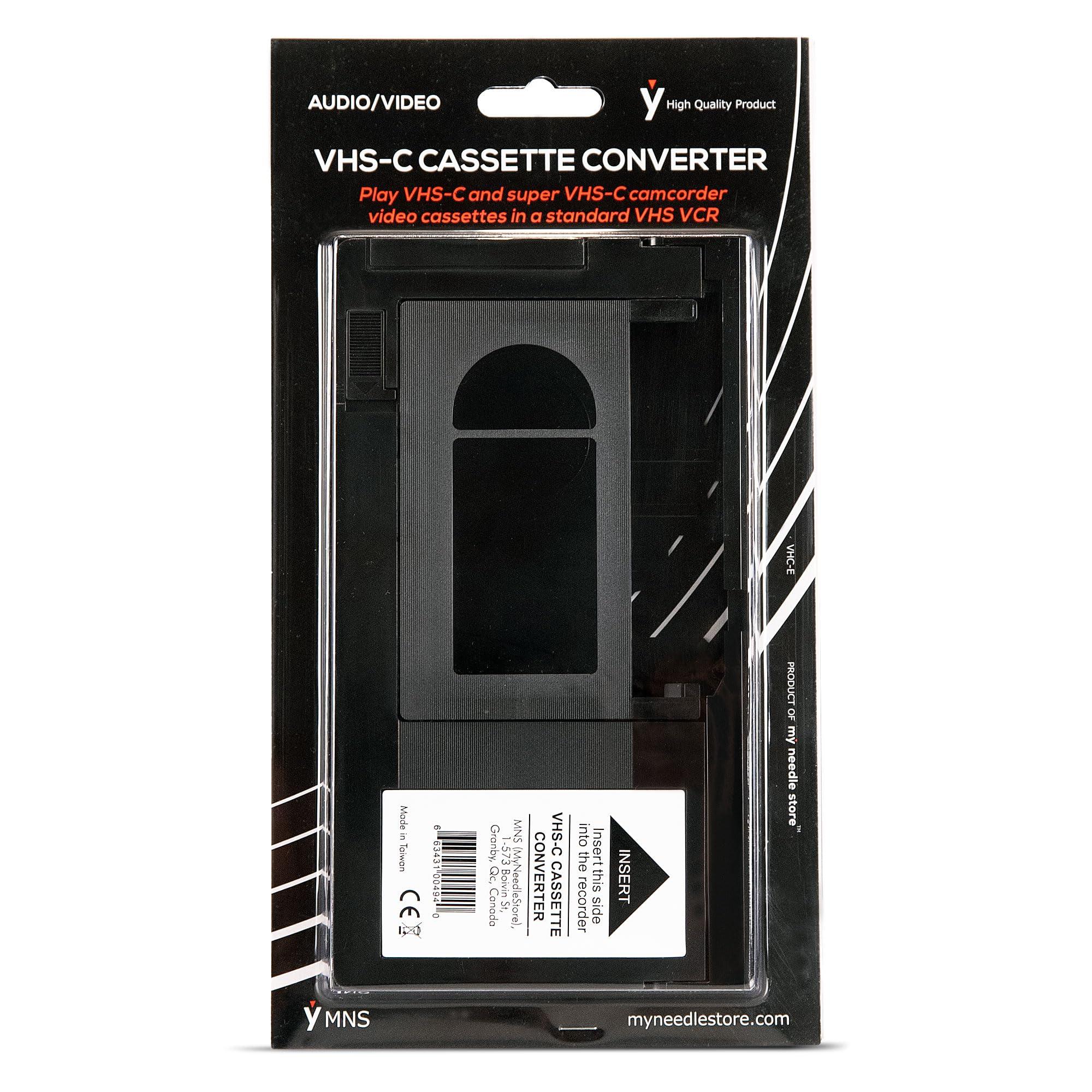 My Needle Store Original Factory Sealed My Needle Store Cassette Adapter for Camcorders SVHS VHS-C to VHS Ideal for VCR Player, VHS Tapes, Video Cassette Player and VHS to Digital Converting.