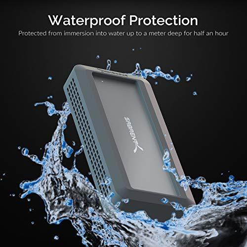 SABRENT SABRENT Rocket Nano Rugged 1TB USB 3.2 10Gb/s External Aluminum Waterproof [IP67] SSD with Bumper Guard in Grey (SB-1TB-NAWP)