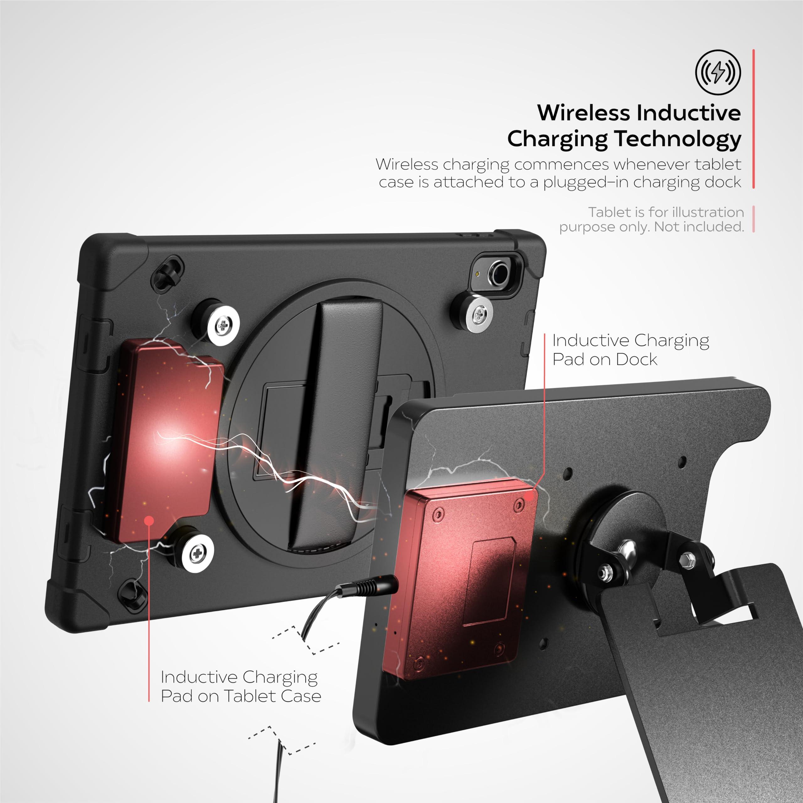 CTA Digital CTA Digital Wireless Security Kiosk VESA Quick Release Security Kiosk with Wireless Inductive Charging Case for iPad 10th Generation 10.9-inch & More 10.9-inch Tablets - Black (PAD-ICCTKS109)