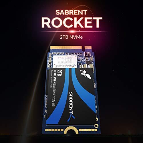 SABRENT SABRENT 2TB Rocket NVMe PCIe M.2 2242 DRAM-Less Low Power Internal High Performance SSD (SB-1342-2TB)