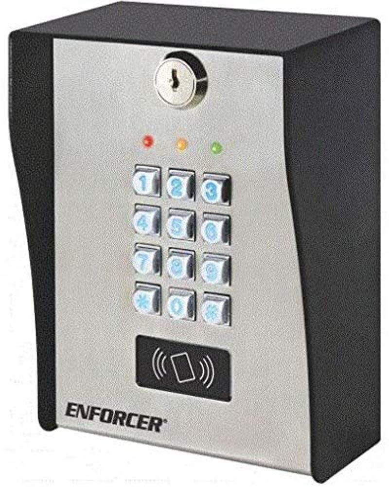 Seco-Larm Seco-Larm SK-3133-PPQ Heavy-Duty Outdoor Access Control Keypad with Proximity Reader, Heavy-Duty Stainless-Steel Faceplate with a Coated Steel Backing, 12~24 VAC/VDC Operation, IP66 Weatherproof
