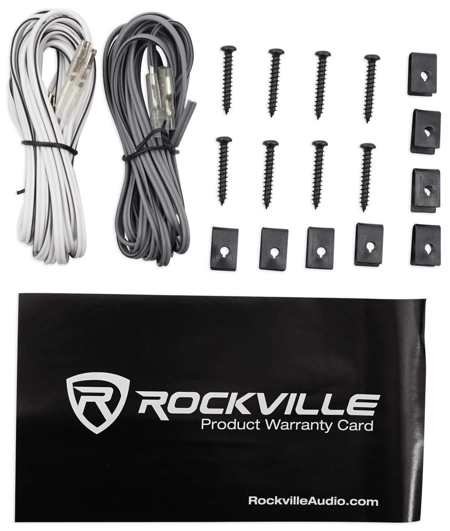 KICKER KICKER 46CXA3604T CXA360.4 360w RMS 4-Channel Car Audio Amplifier Class A/B Amp Bundle with Pair Rockville RV6.3A 6.5" 3-Way Car Speakers 750 Watts/140 Watts RMS CEA Rated