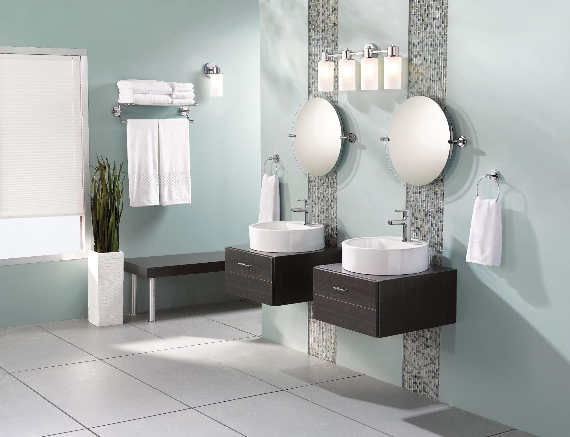 Moen Moen Rizon Chrome One-Handle Modern Bathroom Faucet with Drain Assembly, 6900