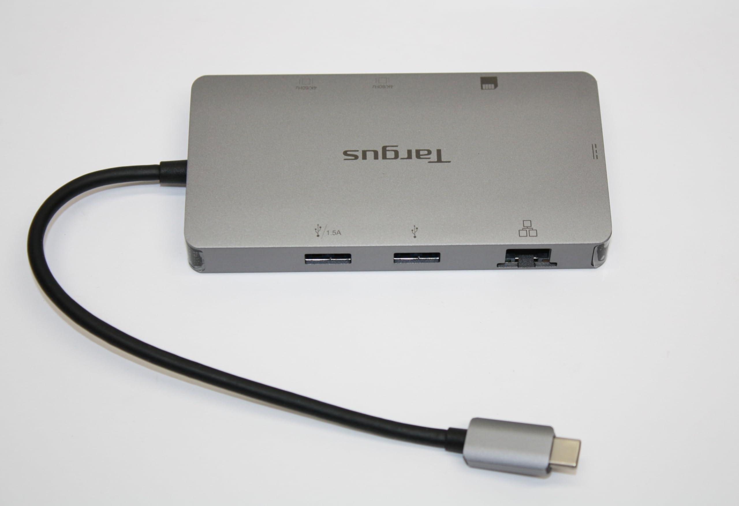 RefurbTek Targus USB-C Dual HDMI 4K Docking Station with 100W PD Pass-Thru - Expand Your HDMI, USB, and Ethernet Connections On-The-Go DOCK423TT (Renewed)