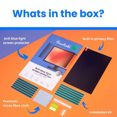 Ocushield Ocushield 15.6” (16:9) Premium Anti Blue Light Screen Protector with Privacy Filter for Laptops and Computer Monitors - Anti-Glare - Easy Install - Anti-Fingerprint - Reduce Eye Fatigue(345 x 194 mm)