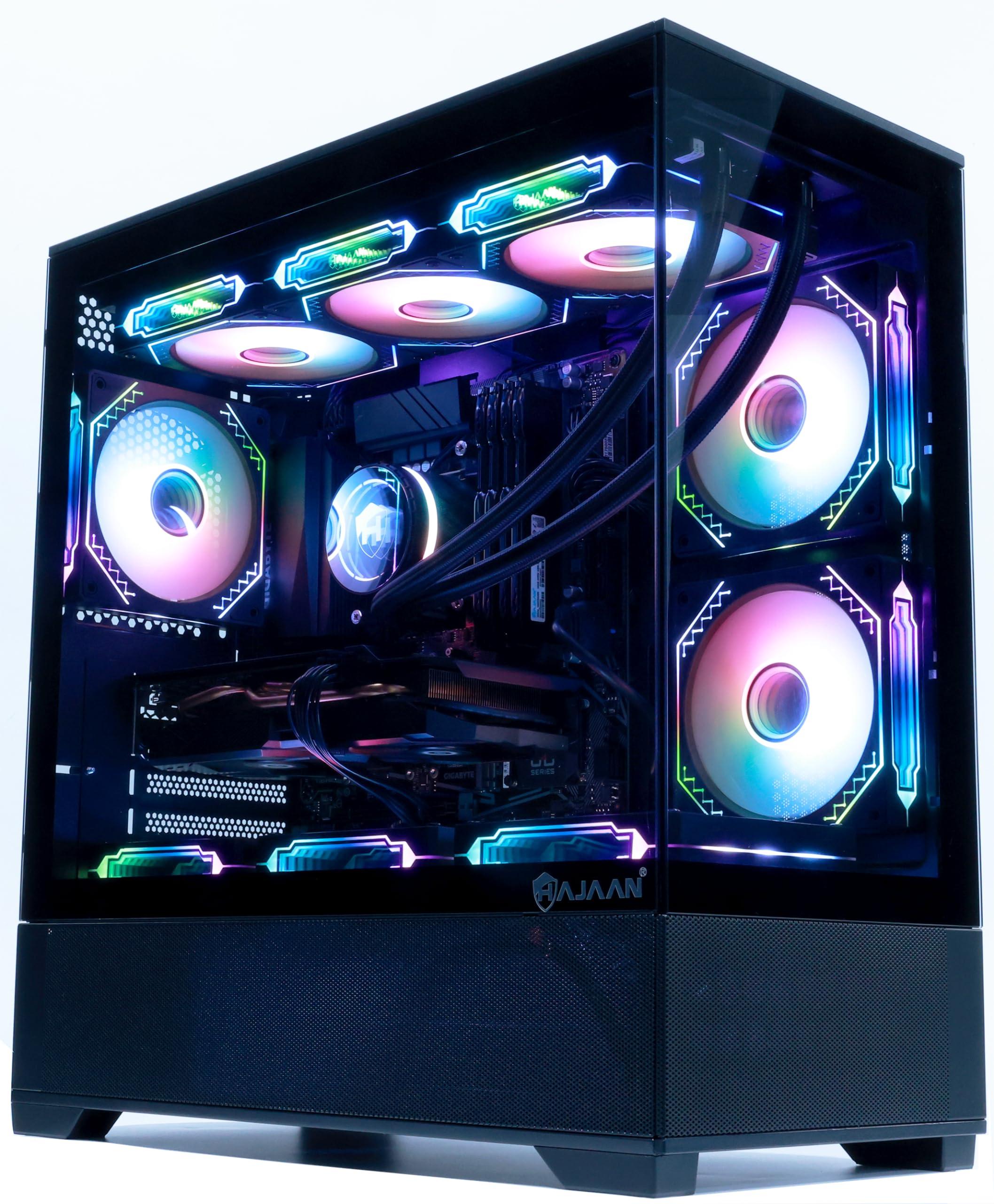HAJAAN HAJAAN SuperX Gaming PC Liquid Cooled - Intel i7 12700F - GeForce RTX 3060 12GB - 32GB DDR4-2TB NVMe SSD - Windows 11 Pro - WiFi - Bluetooth - Mechanical Keyboard Mouse