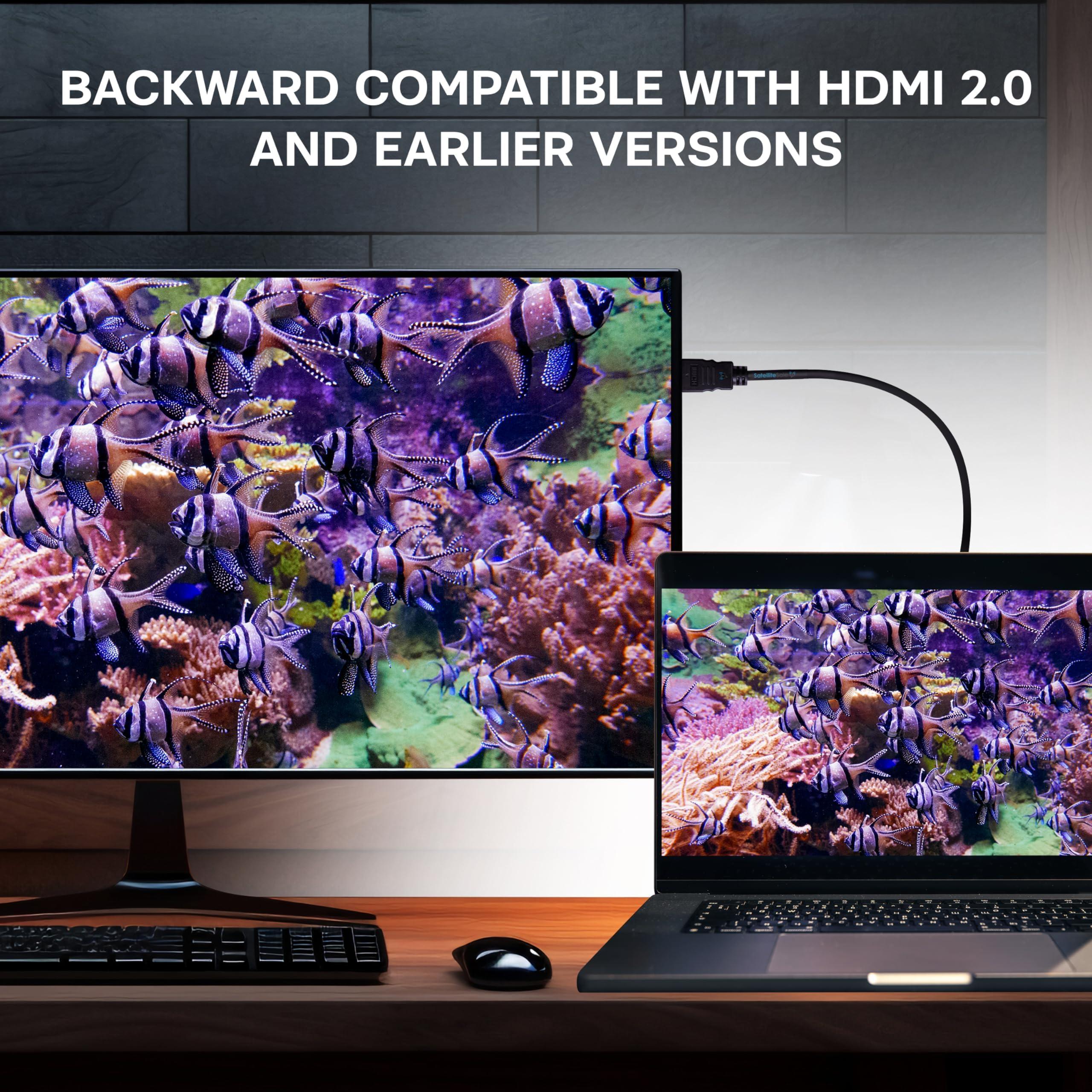 SatelliteSale SatelliteSale Digital High-Speed 2.0 HDMI Cable 4K/60Hz 18Gbps PVC 2160p Black Cord Universal Wire 3 Feet