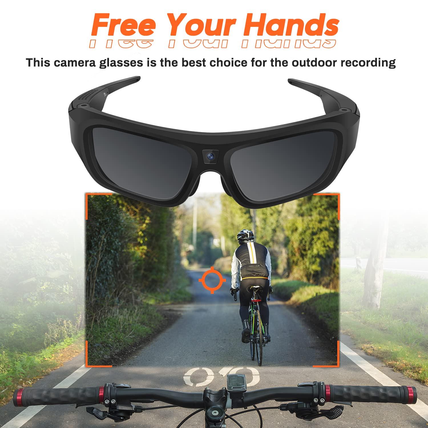 dahocamgo dahocamgo Camera Sunglasses 4K HD Video Glasses Sport Camera Shooting Glasses for Cycling, Camping, Driving, Hunting, Skateboarding, Traveling(included 32G SD Card)