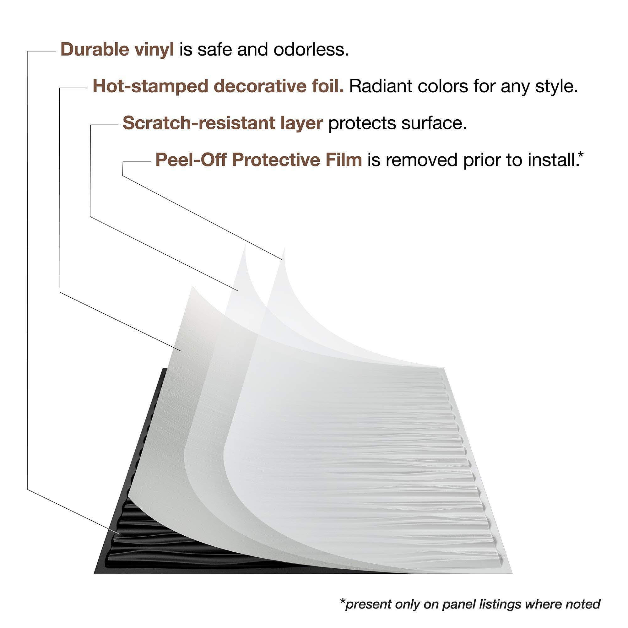 FASDE FASDE Minidome Decorative Vinyl 2ft x 2ft Lay in Ceiling Panel in Polished Copper (5 Pack)