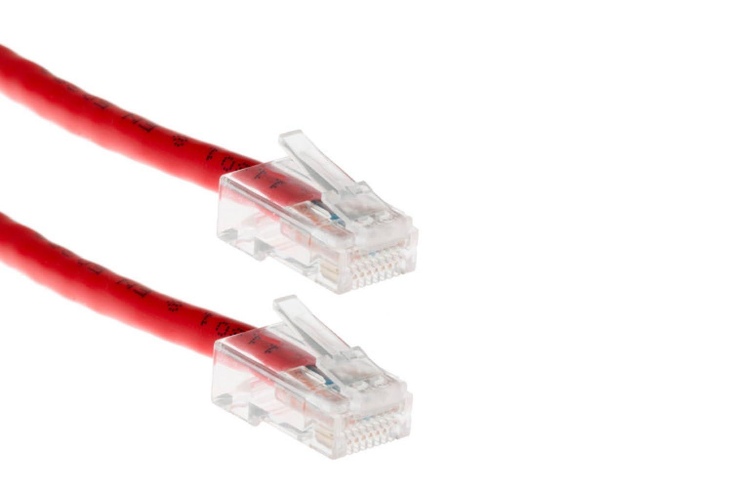 CablesAndKits CablesAndKits - Cat6 Ethernet Cable, Non-Booted, Jacket: PVC (CM), 20 ft, Red, Pure Copper, RJ45 Computer & Networking Patch Cord
