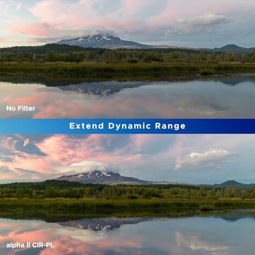 Hoya Hoya Alpha II 72mm Polarizing Filter Enhanced Glass for Clarity & Vibrant Colors, Circular Polarizer w/Thinner Frame to Reduce Vignetting, Rotating & Lightweight Design for Outdoor Photography