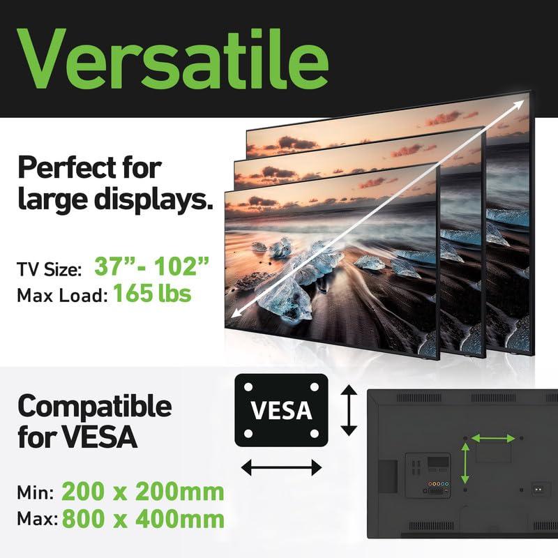 Stellar Mounts Ultra Slim Flat TV Wall Mount Bracket for Samsung AU8000 55" UHD 4K HDR Hospitality TV - HG55AU800NFXZA - Low 1.4" Profile Design, Heavy Duty Steel, Flush to Wall, Simple Install