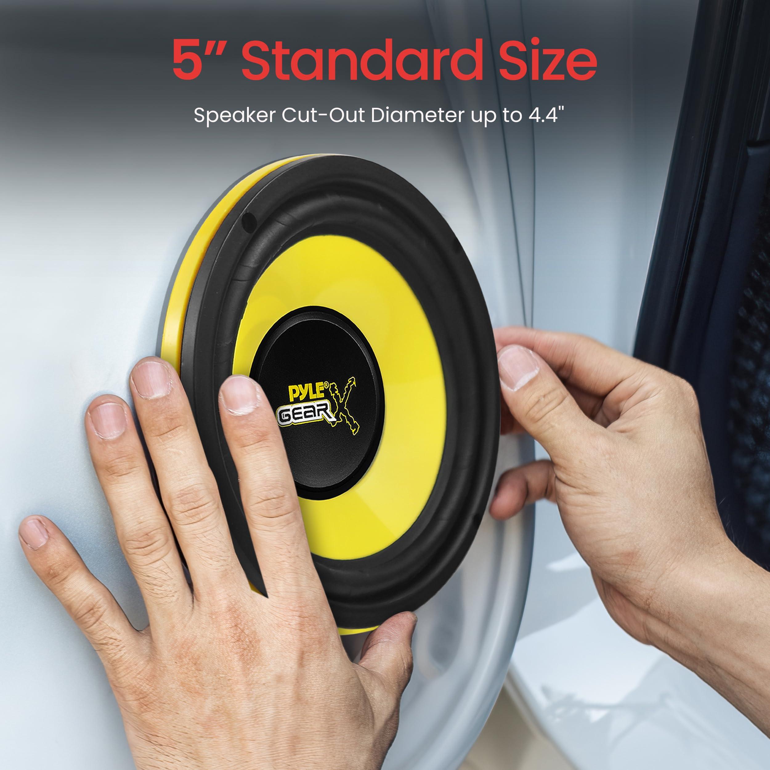 Pyle Pyle Car Mid Bass Speaker System - Pro 5 Inch 200 Watt 4 Ohm Auto Mid-Bass Component Poly Woofer Audio Sound Speakers For Car Stereo w/ 30 Oz Magnet Structure, 2.2 Mount Depth Fits OEM - PLG54