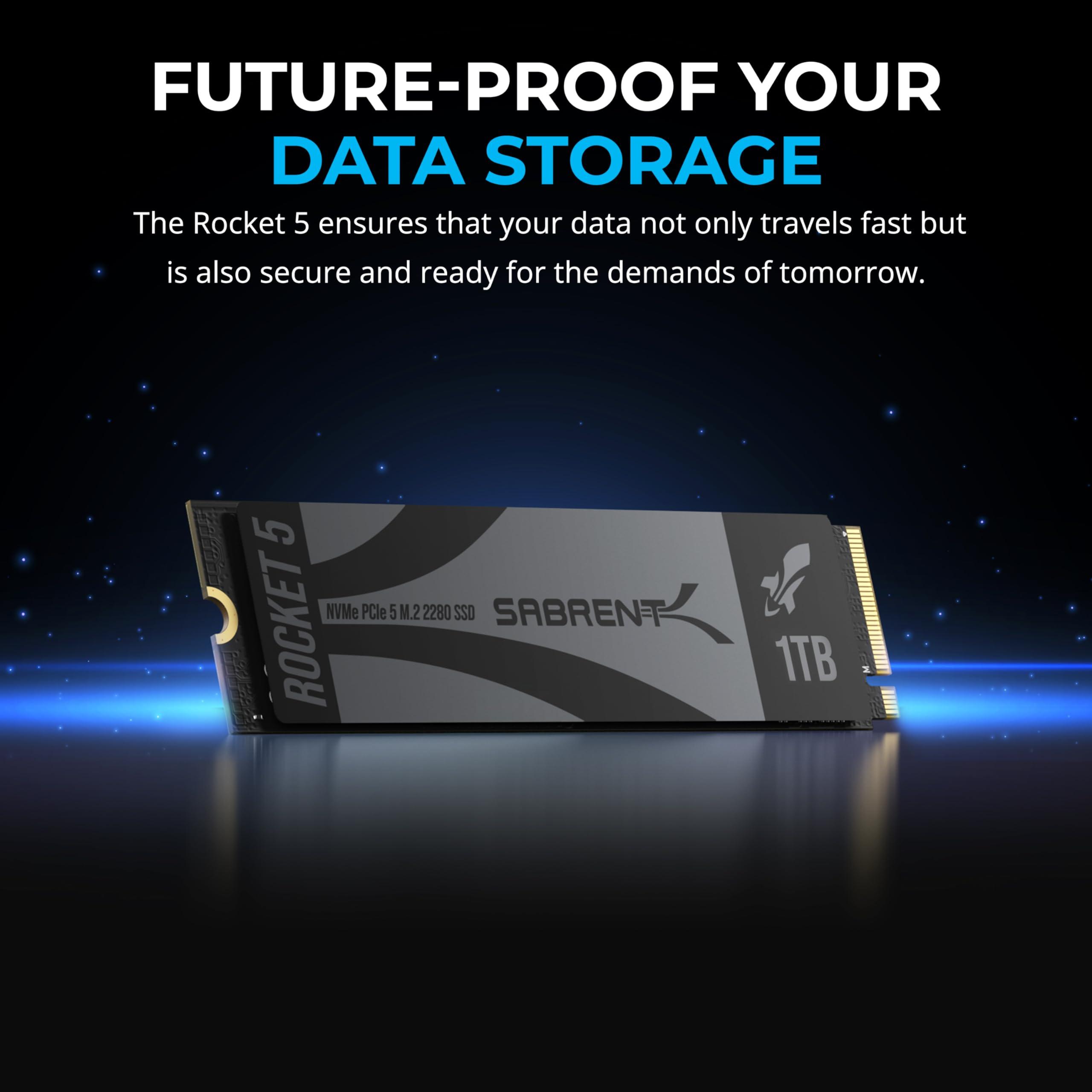 SABRENT SABRENT Rocket 5 1TB Advanced Performance Internal M.2 PCIe GEN 5 14GB/s X4 NVMe SSD (SB-RKT5-1TB)