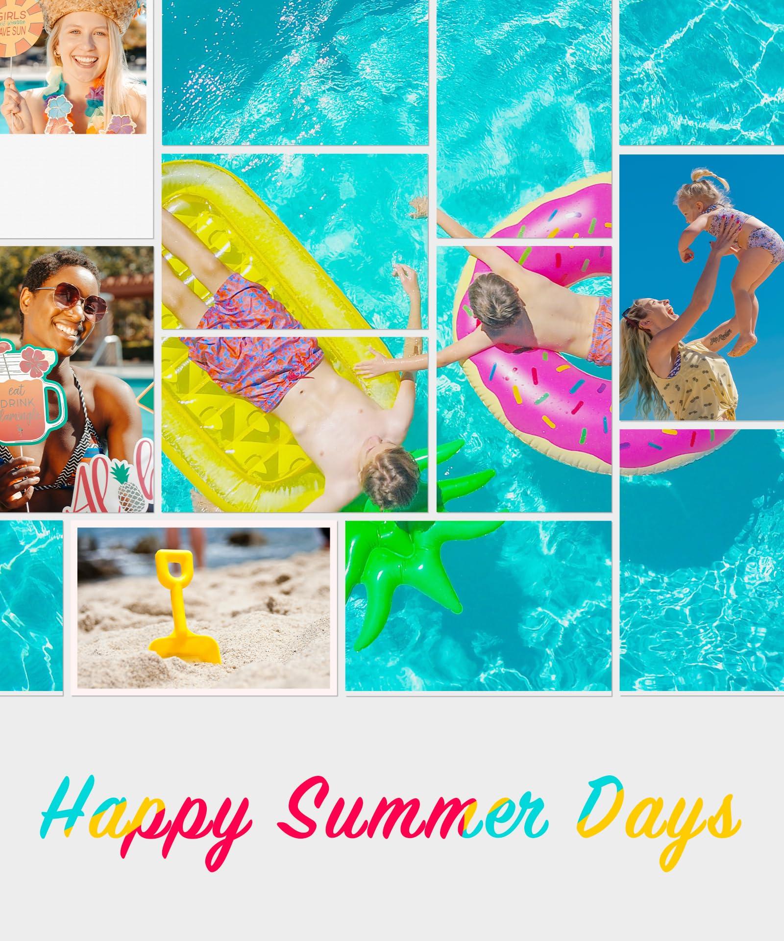 Liene Liene 2x3 Photo Printer, Mini Instant Portable Color Mono Picture Printer Bundle 50 Zink Adhesive Paper, Bluetooth 5.0, Compatible w/iOS & Android, Small Phone Sticker for iPhone, Smartphone, White