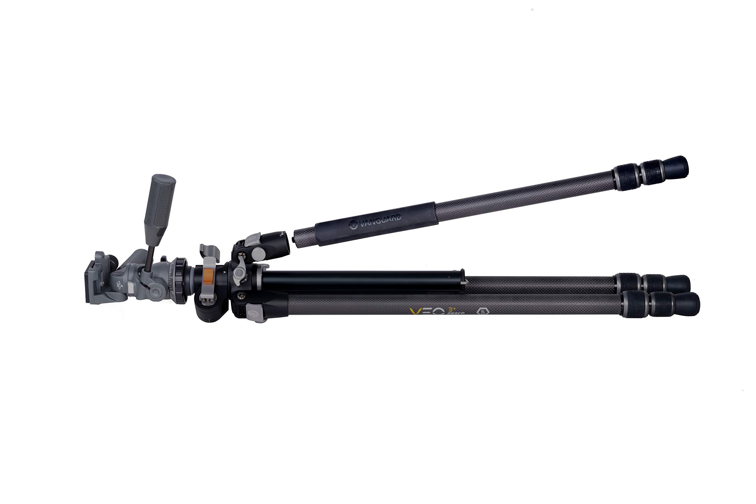 VANGUARD Vanguard VEO3+263CP Carbon Fiber Tripod with Panhead and Multi-Angle Center Column for Overhead Shots