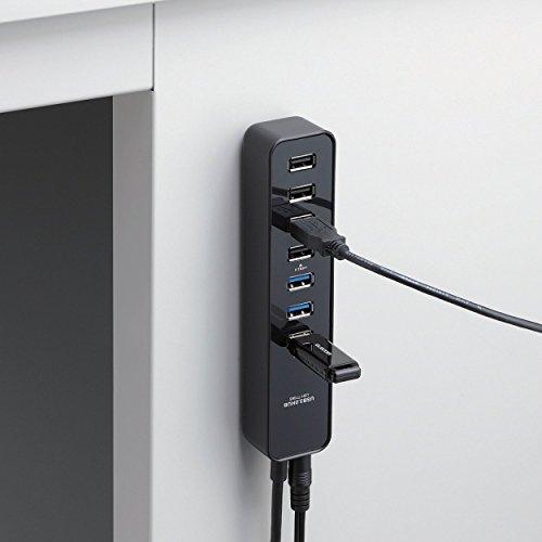 ELECOM Elecom USB3.0 hub [with magnet] (7 Port Self & bus-powered black) U3H-T706SBK