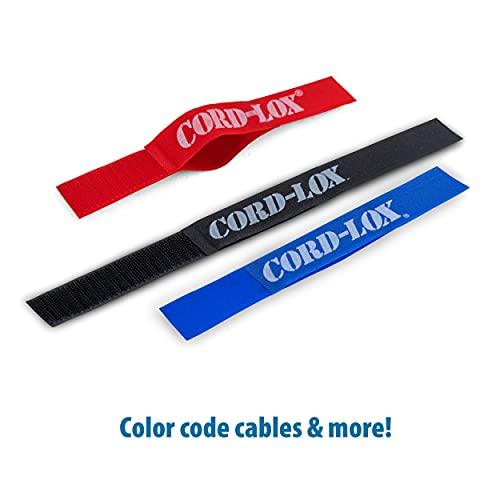 Cord-Lox Cord-Lox Closed-Loop Series Cable Ties - Reusable Cable Straps for A/V, Musicians, Stage and Industrial Uses, Cable Organizer for Electric Cables, Fabricated in USA (Black, 12 x 1.5 inch, 10 pack)