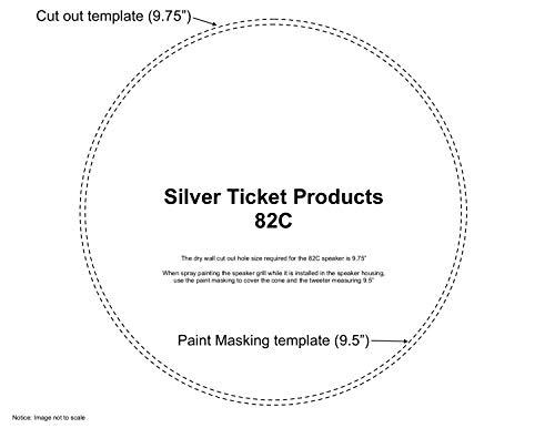 Silver Ticket Products Silver Ticket Products 1 x Center, 1 x Left & 1 x Right in-Walls and 4 x in-Ceiling Surround Sound 7.1 Speaker Home Theater Bundle Package