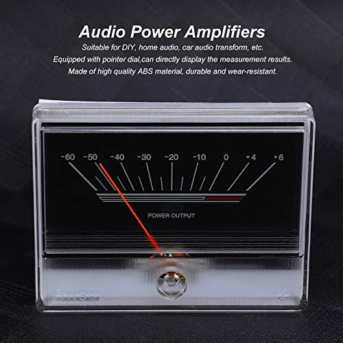 Shanrya VU Audio Meter, Stable Performance Mini VU Meter Audio Power Amplifiers Long Service Life with Blue Words Backlight for DIY Home Audio, Car Audio Transform