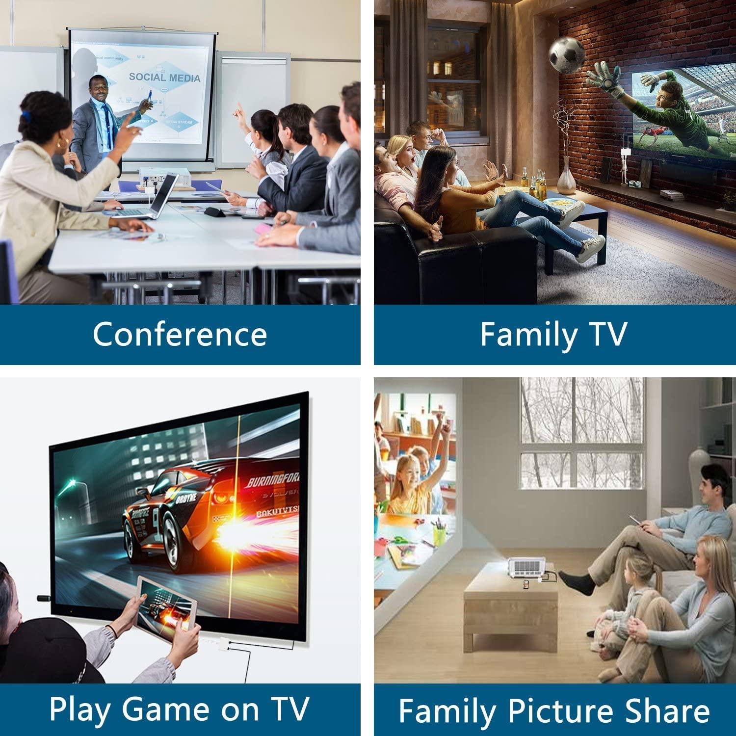 Kinhaly Apple MFi Certified Lightning to HDMI Digital AV Adapter 1080P HD Video HDMI Sync Screen Connector Cable with Charging Port Compatible with iPhone 14/13/12/11/ X/ 8/7/ iPad on HDTV/Projector/Monitor