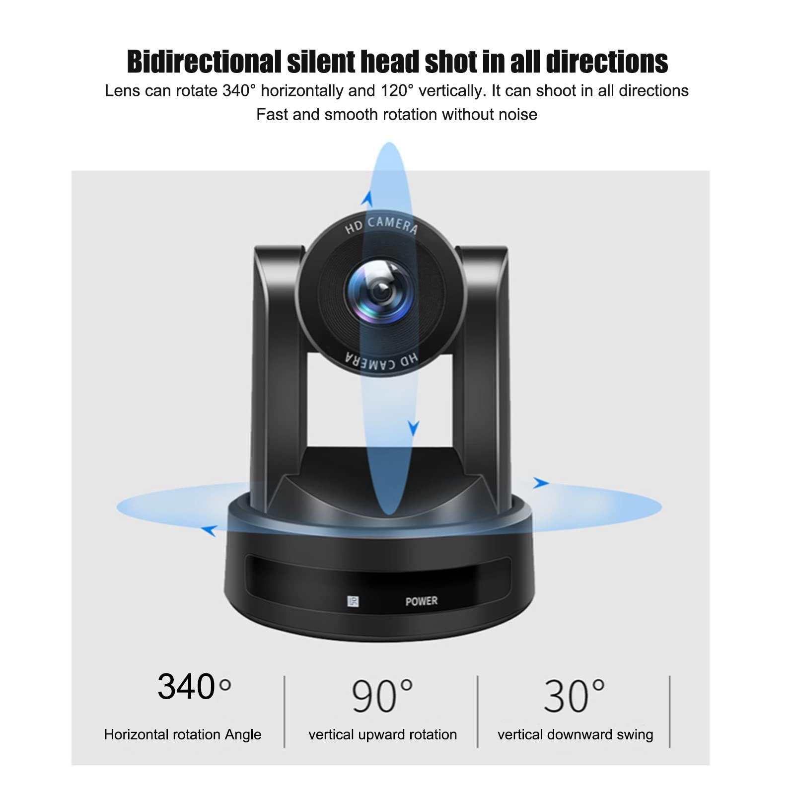 VBESTLIFE 20X Optical Zoom 4K Camera ,60FPS PTZ Camera 1080P 60FPS Video Camera ,for Live Broadcasting Online Teaching ,for Conference Churches Events(black)