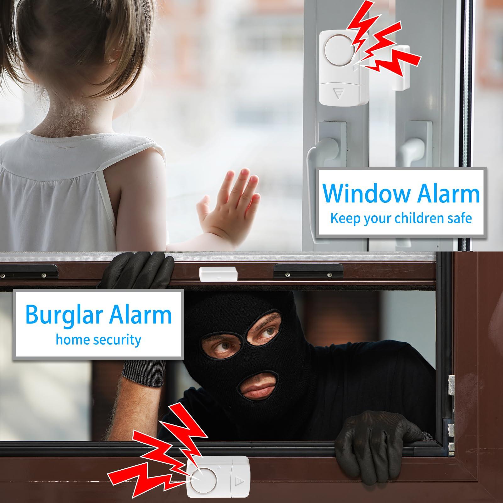 Kofeen Door Window Alarm, Window Sensor Alarm for Home Safety, 120 DB Pool Door Alarm for Kids Safety (3 Pack)