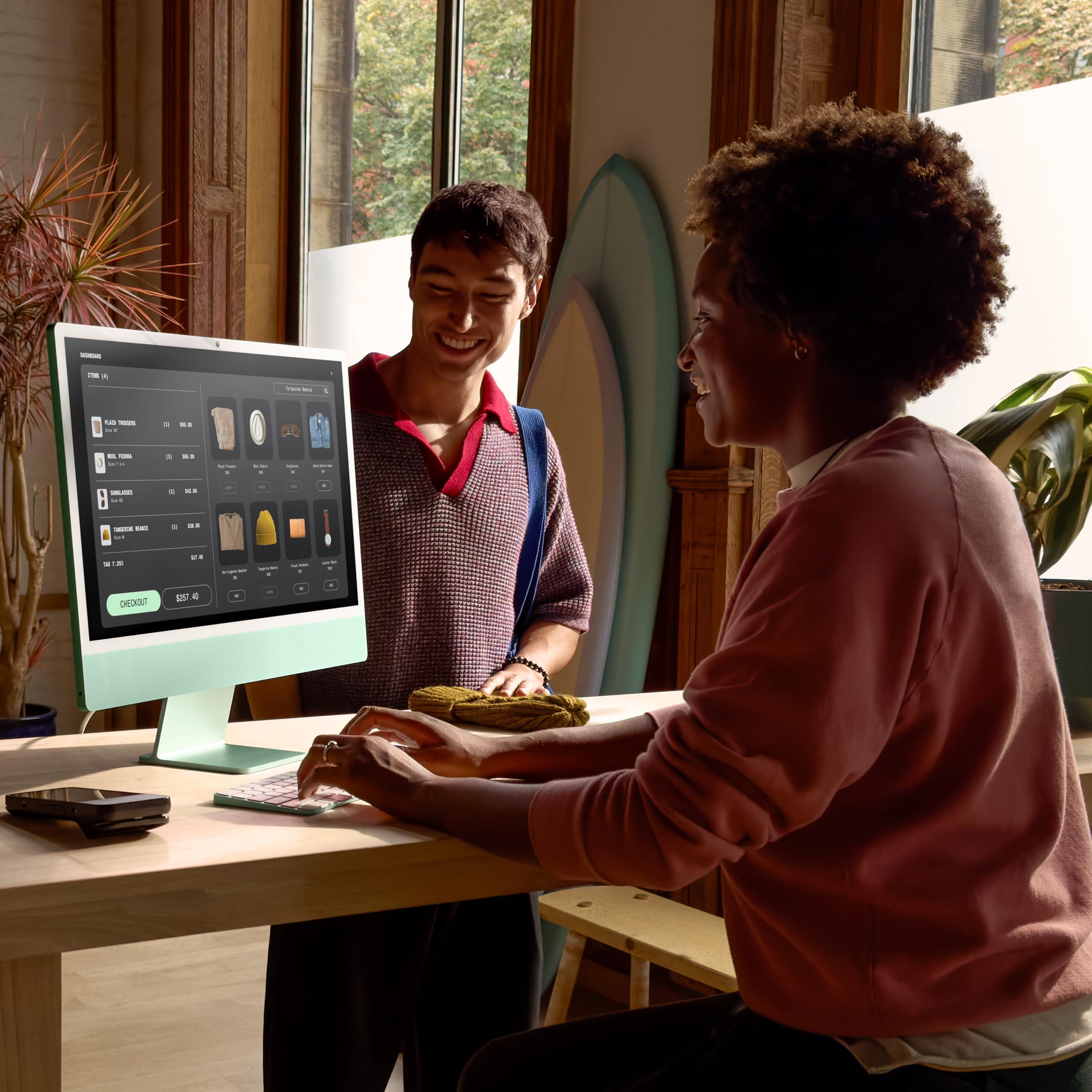 Apple Apple 2024 iMac All-in-One Desktop Computer with M4 chip with 8-core CPU, 8-core GPU: Built for Apple Intelligence, 16GB Unified Memory, 256GB SSD Storage; Silver with AppleCare+ (3 Years)