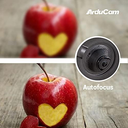 Arducam Arducam 4K 8MP IMX219 Autofocus USB Camera Module with Metal Case, 1080P Mini UVC USB2.0 Video Webcam with Microphone, 3.3ft/1m Cable for Computer, Laptop, Raspberry Pi, Jetson Nano