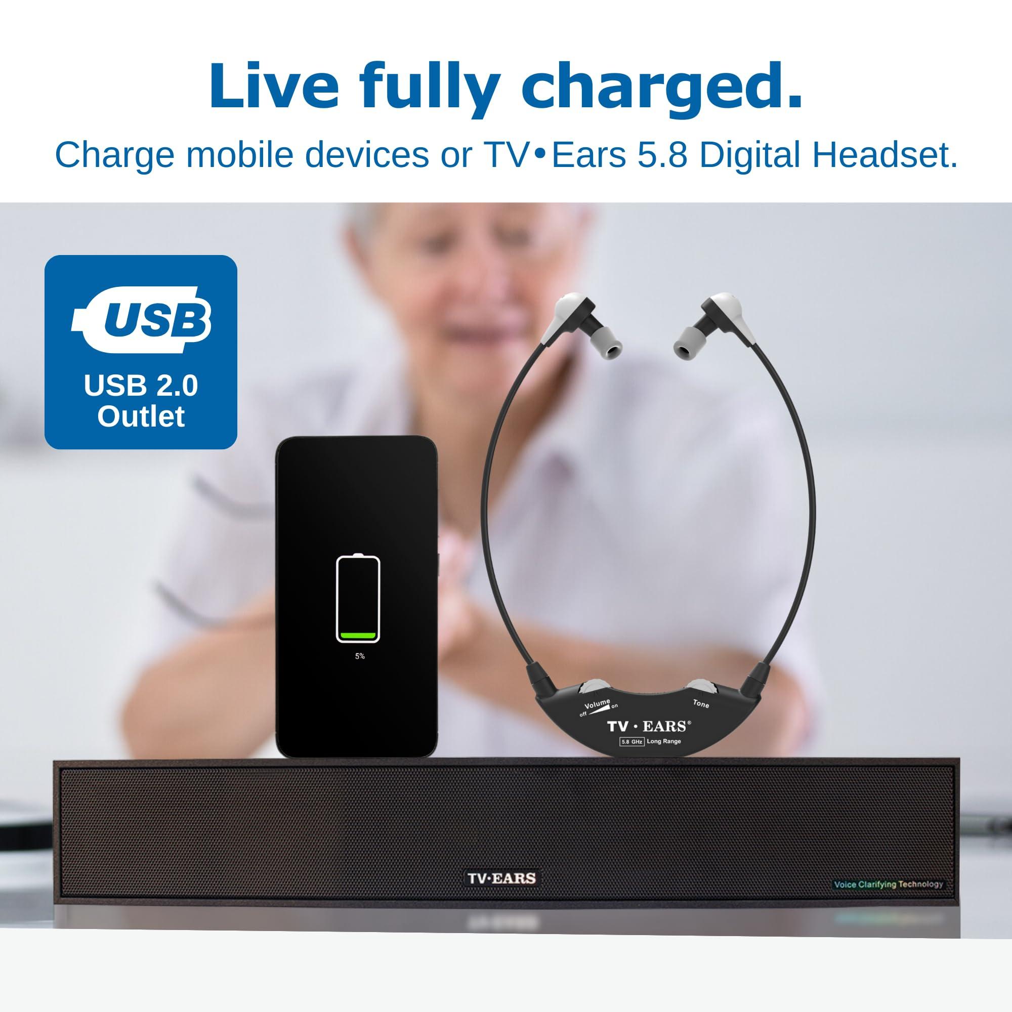 TV · EARS TV EARS Sound Bar for TV - Voice Clarifying, Long Range Wireless Television Speakers - 17\" SoundBar for Enhanced Dialogue on Hearing Impaired Viewers - Compatible with Any Television