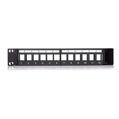 Cable Matters Cable Matters 24-Port Keystone Jack Blank 19” Angled Patch Panel