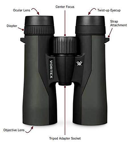 Vortex Vortex Optics Crossfire HD 8x42 Binoculars - HD Optical System, Tripod Adaptable, Rubber Armor, Waterproof, Fogproof, Shockproof, Included GlassPak - Unlimited, Unconditional Warranty