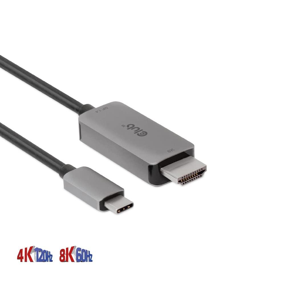 Club 3D Club 3D USB Gen2 Type-C to HDMI 4K120Hz/8K60Hz HDR10, DSC1.2 Active Cable M/M 3 m