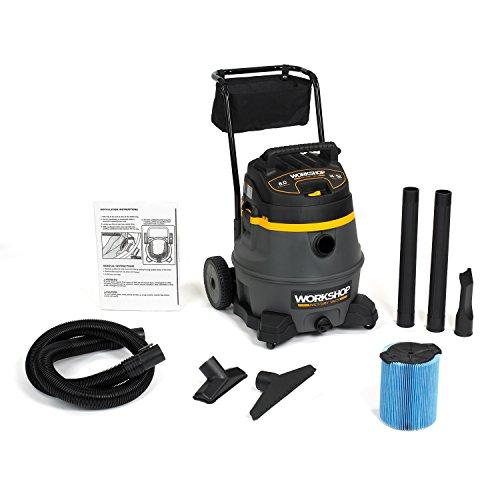 WORKSHOP Wet/Dry Vacs WORKSHOP Wet/Dry Vacs Vacuum WS1400CA High Power Wet/Dry Vacuum Cleaner, 14-Gallon Heavy-Duty Shop Vacuum Cleaner, 6.0 Peak HP Wet and Dry Vacuum with Cart
