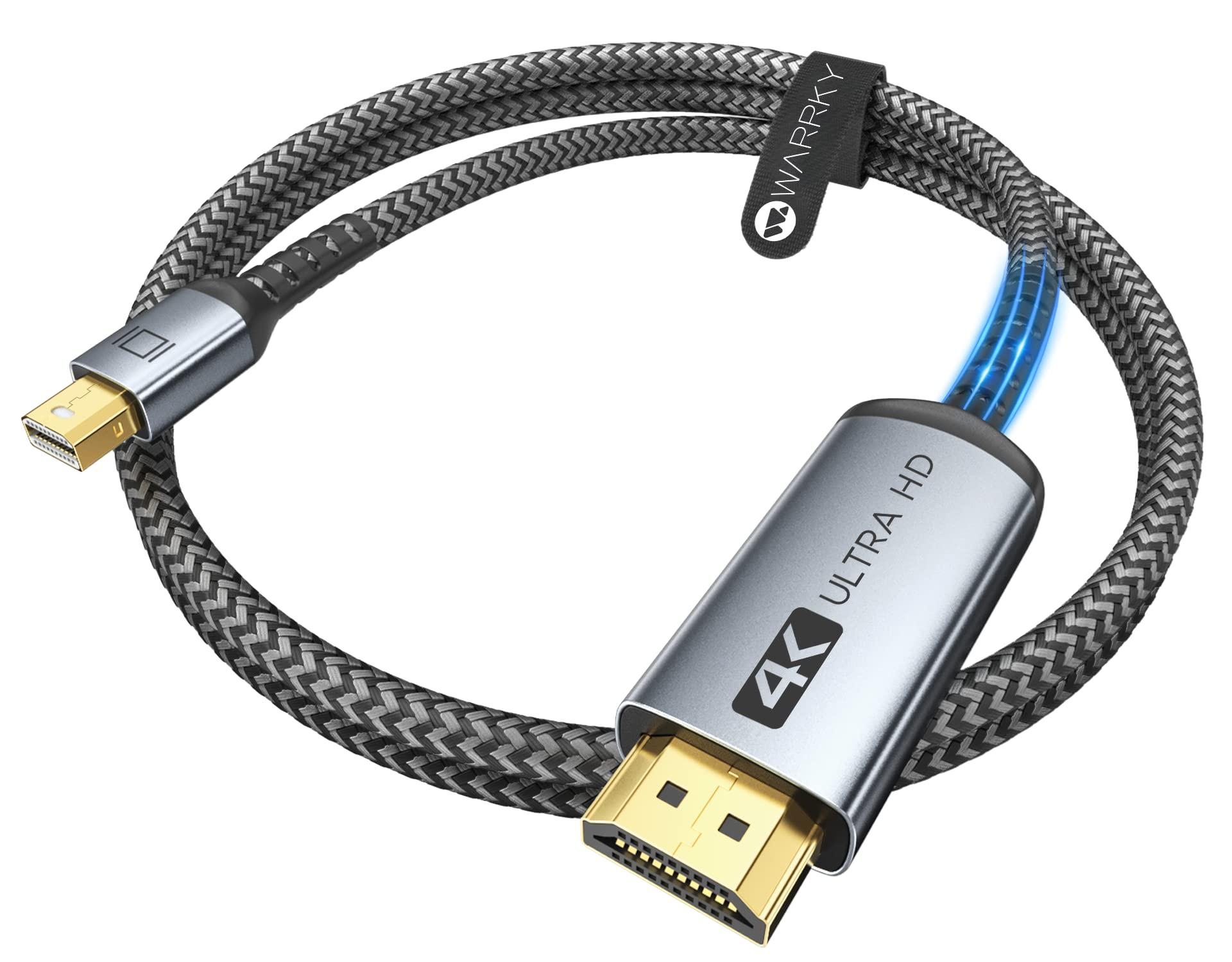 Warrky Warrky Mini DisplayPort to HDMI Cable 4K + Optical Audio Cable