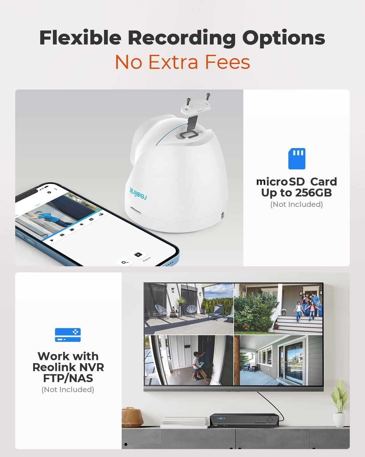 REOLINK REOLINK 4K Security Camera System, 8pcs H.265 4K PoE Security Cameras Wired with Person Vehicle Detection, 8MP/4K 16CH NVR with 4TB HDD Bundle with 4X 810A and 4X 820A