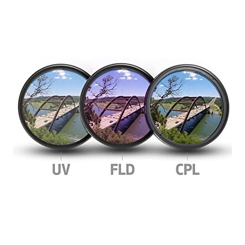 Focus Camera Focus Camera 58mm 3-Piece Filter Kit with UV, Circular Polarizer and Fluorescent Filter